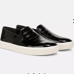 Blair Croc-Embossed Leather Sneaker